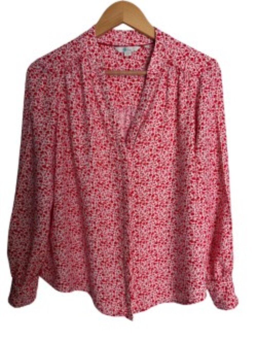 Boden Annora Red & White Floral Blouse 10